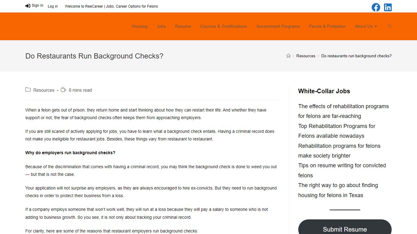 Do restaurants run background checks? - ReeCareer