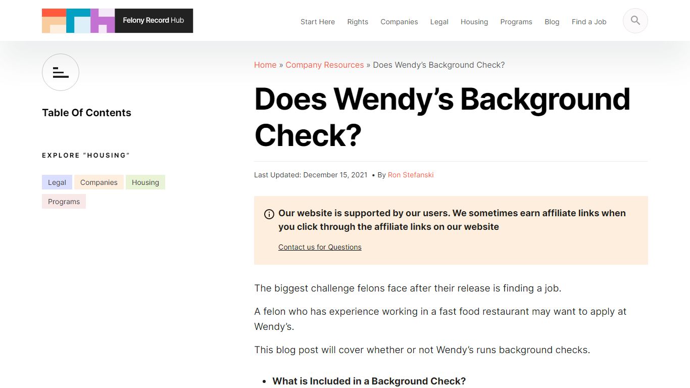 Does Wendy’s Background Check? | Felony Record Hub